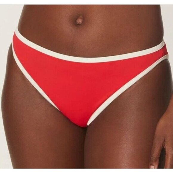 Andie Women's L The Bells Hipster Swim Bottom Poppy Red NWT - Picture 2 of 14